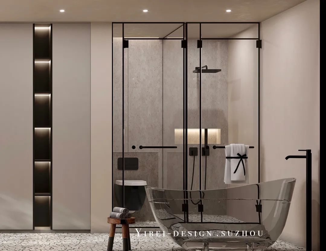 微水泥轻奢全案设计丨中国苏州丨YIBEI DESIGN-26