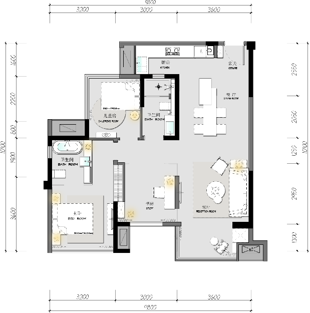 实用通透感设计，90㎡做出120㎡空间感-7