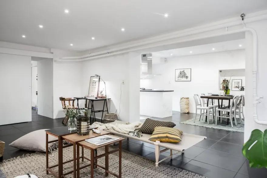 明亮宽敞的极简地下公寓-1