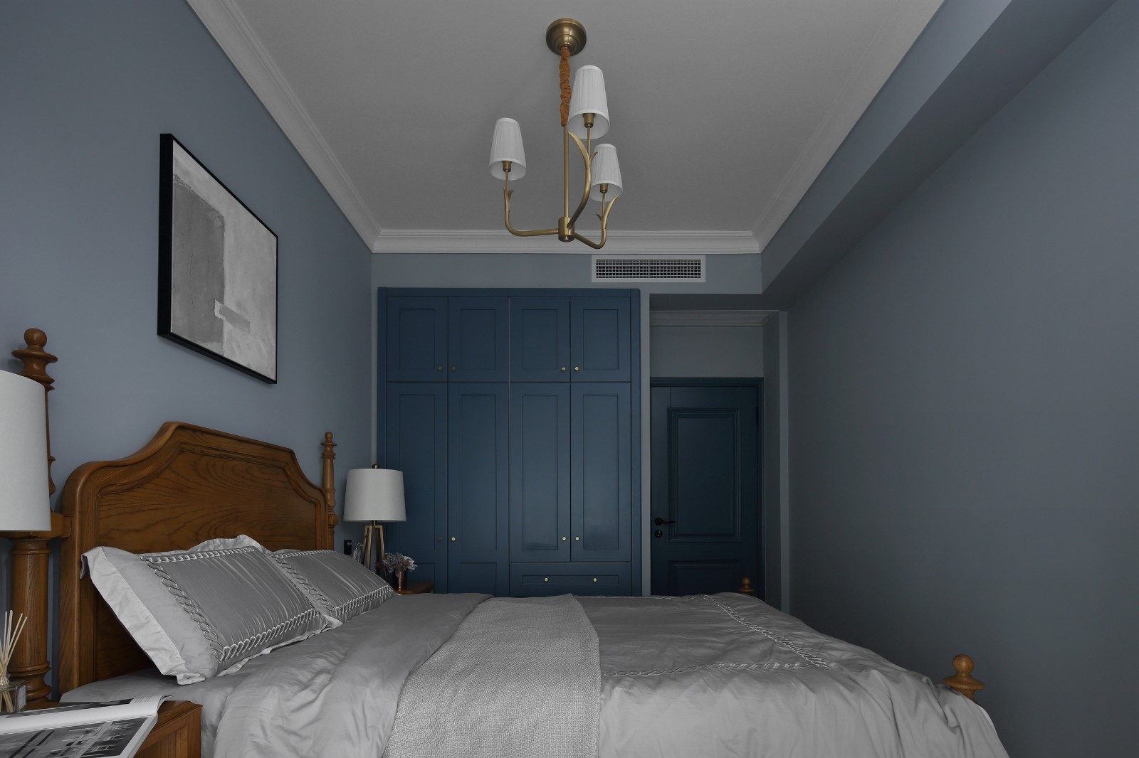 清羽设计 · 成都 178㎡优雅灰蓝家居,打造舒缓港湾氛围-63