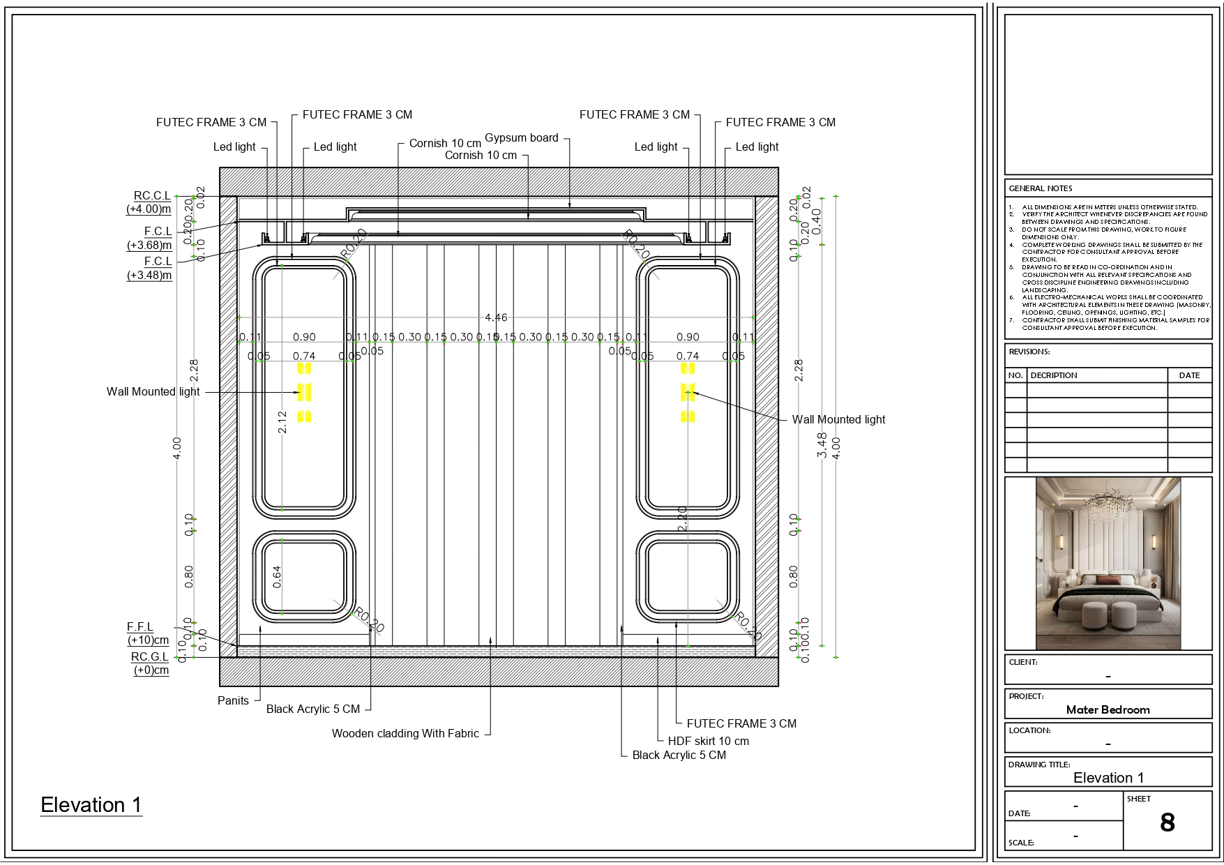 Working Drawings Of Master Bedroom-2