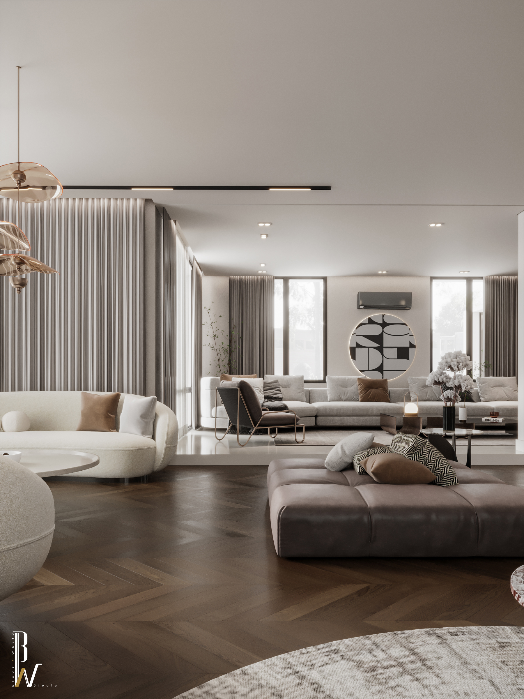 大厅和主卧室丨摩洛哥丨Black N White-26