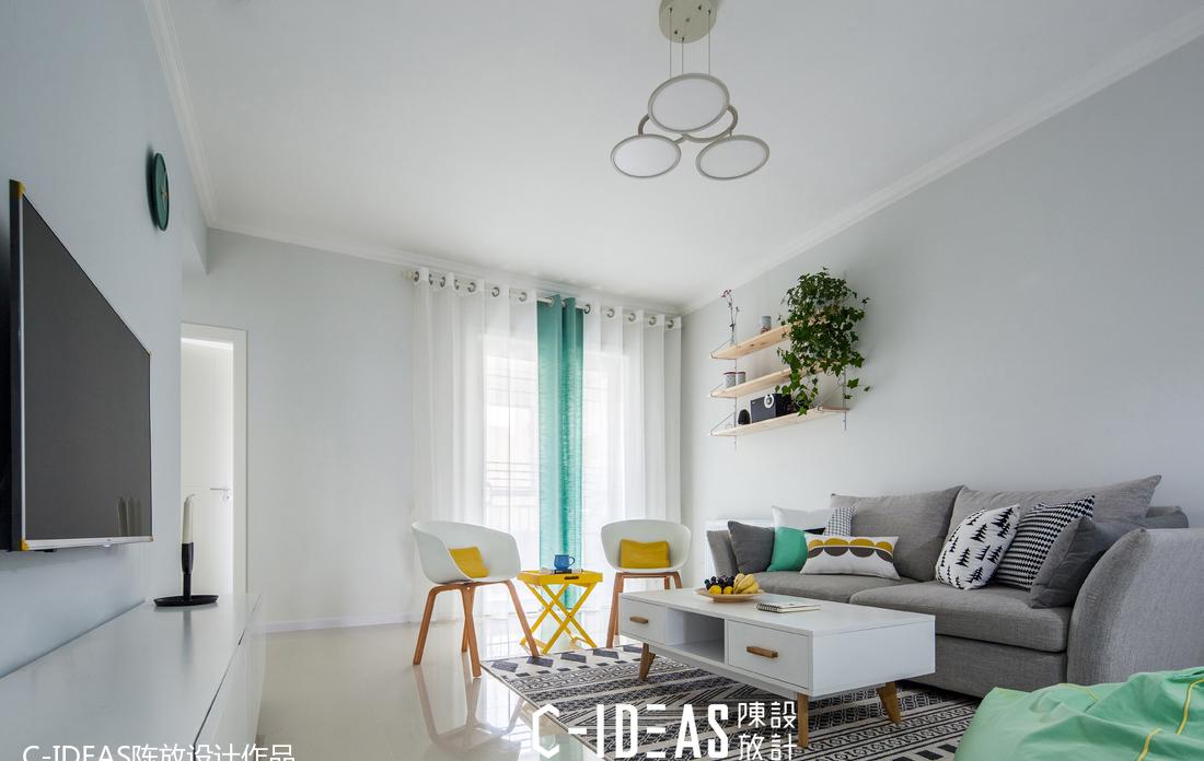 武汉陈放设计丨平层丨邻家薄荷绿-2