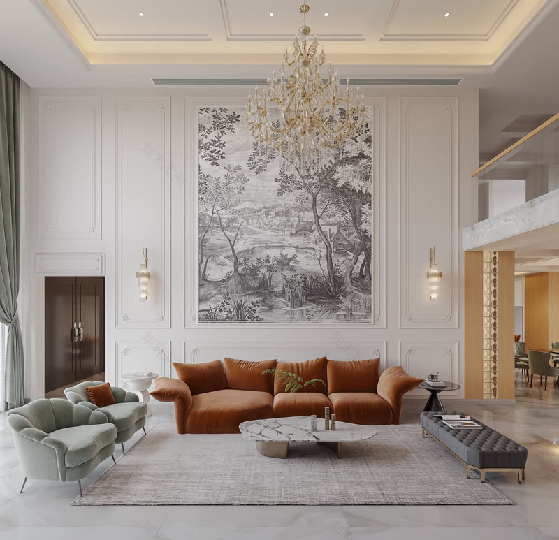 贵阳恒大新世界 800 平米别墅中式风格设计丨中国贵阳丨贵州諾克设计有限公司-23