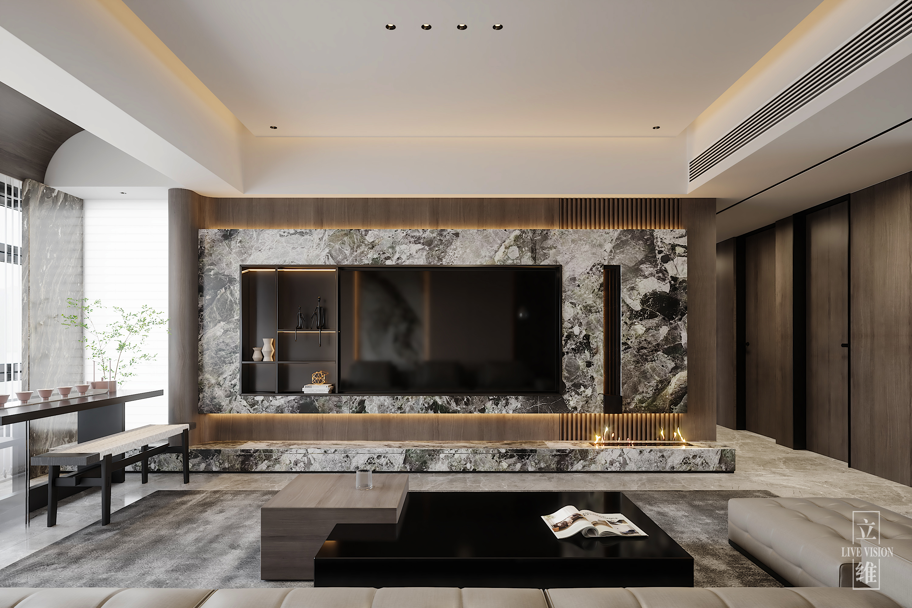 天合名门意式现代丨沐辰设计-3