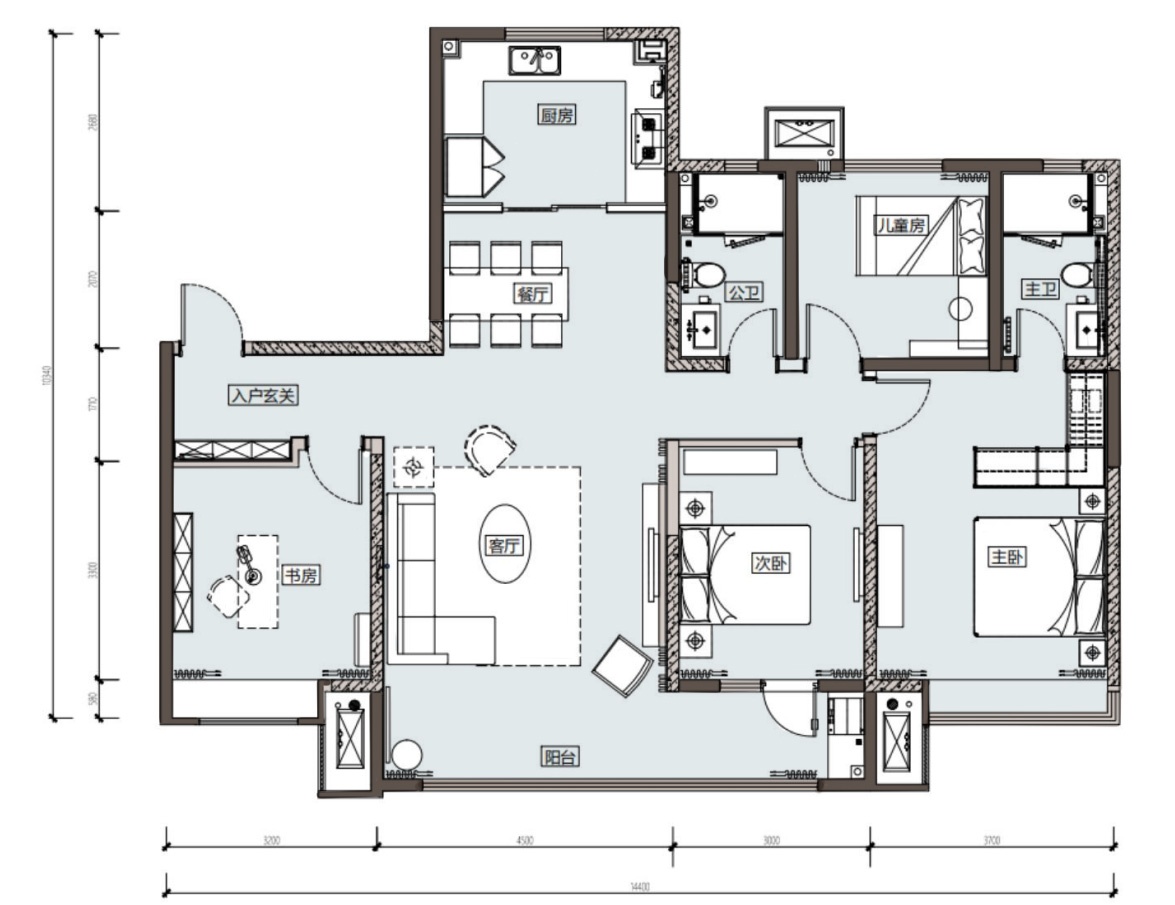 “青岛 TOP5 房企”云玺城样板房软装丨中国青岛丨深圳市伊派室内设计有限公司-69