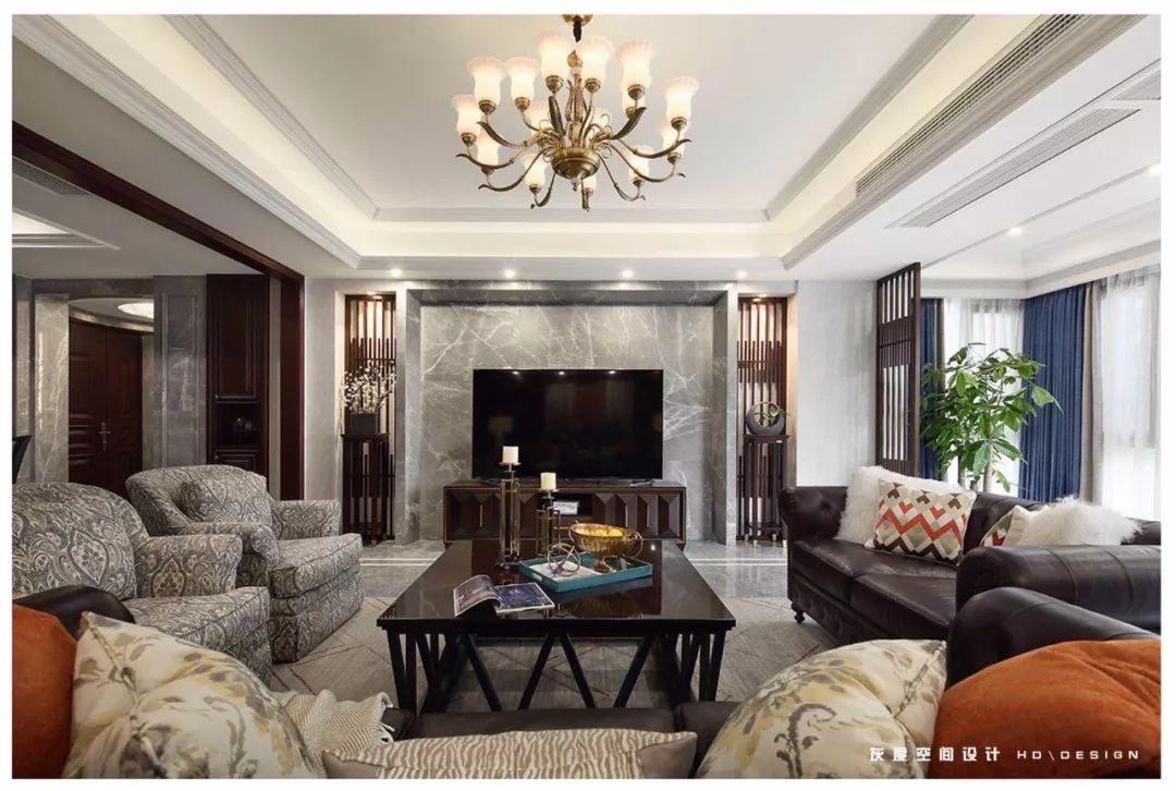 美式轻奢风,宁波世贸滨江府 260㎡叠墅设计-27