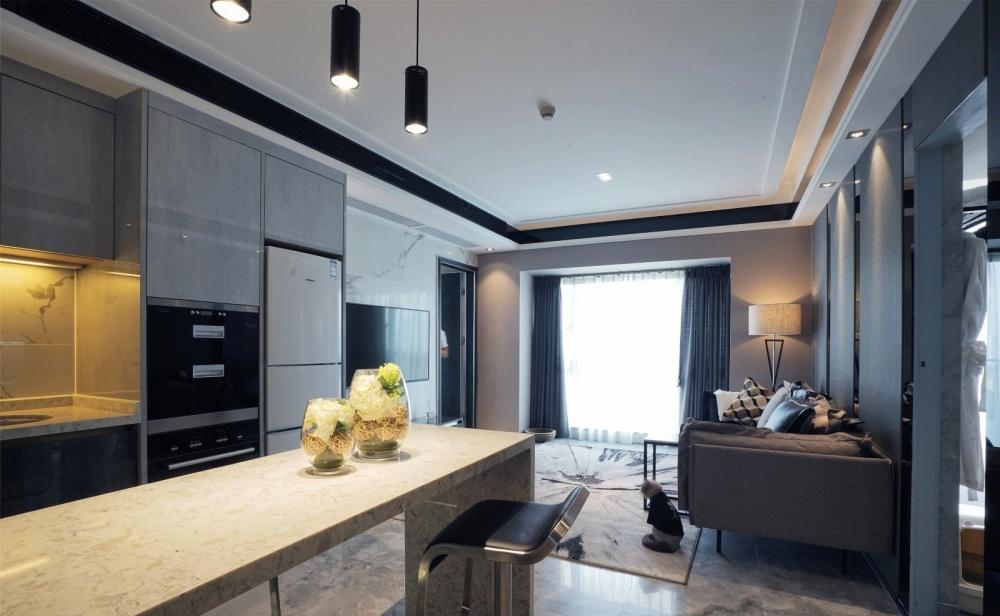 广州 180m²黑白灰原木色简约风格定制案例解读-24