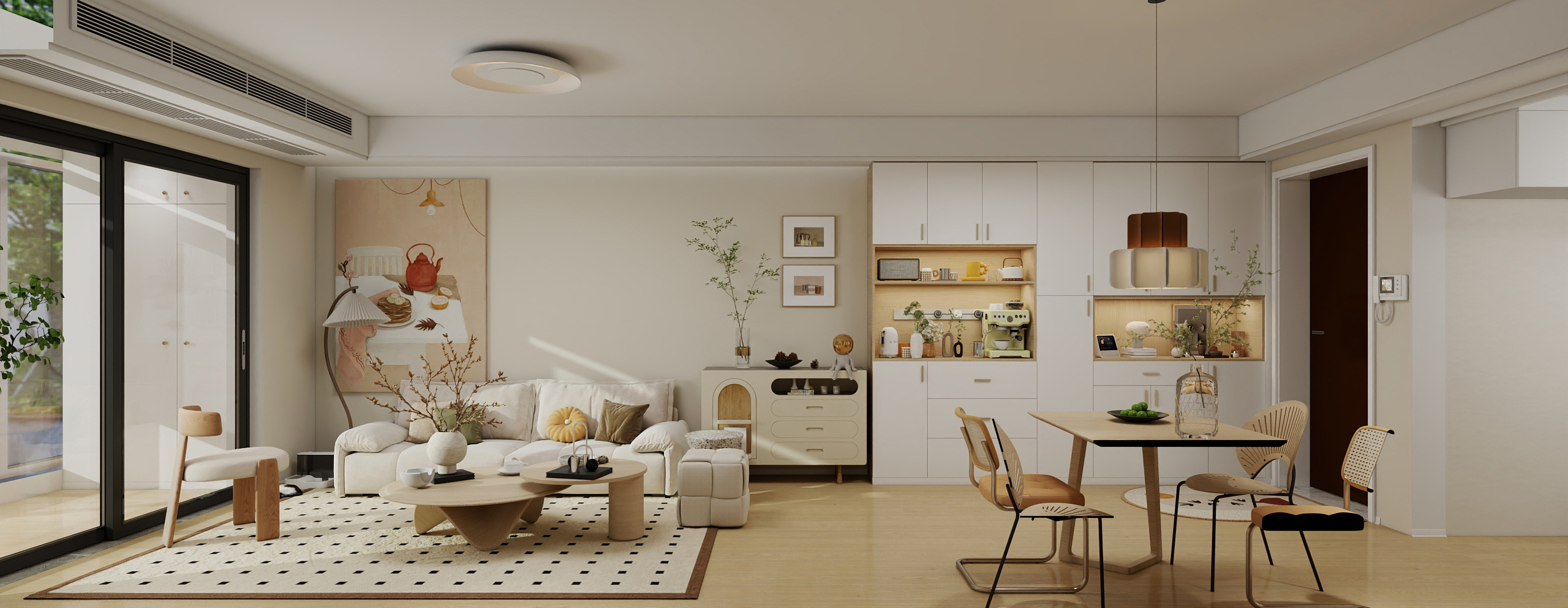 都会滨江118平米北欧奶油风-1