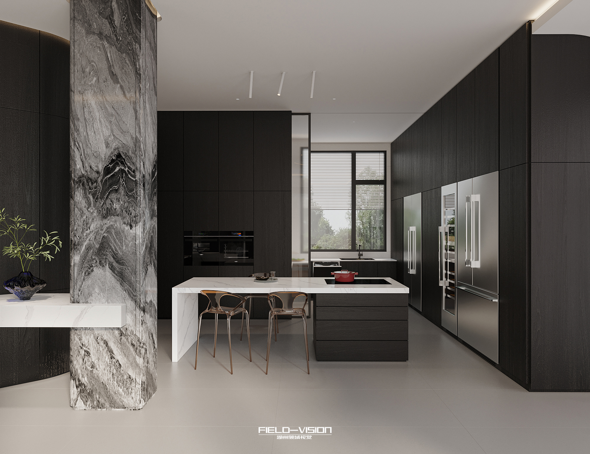 Corona渲染作品┃现代厨房-6