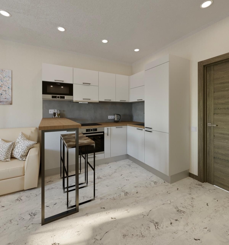 12平米厨房客厅一体化设计-47