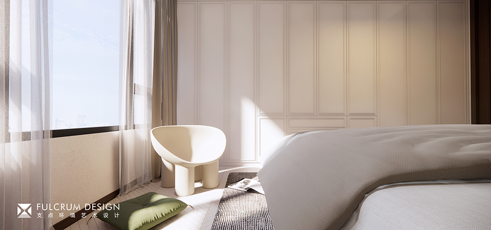 现代法式风平层设计 · 澎湃城奥山府丨支点设计-14