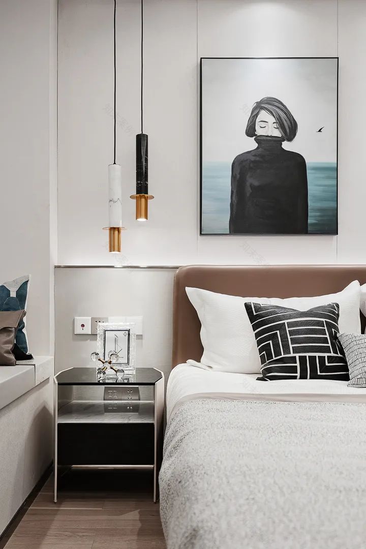 现代轻奢样板间,克莱因蓝演绎极致简约-53