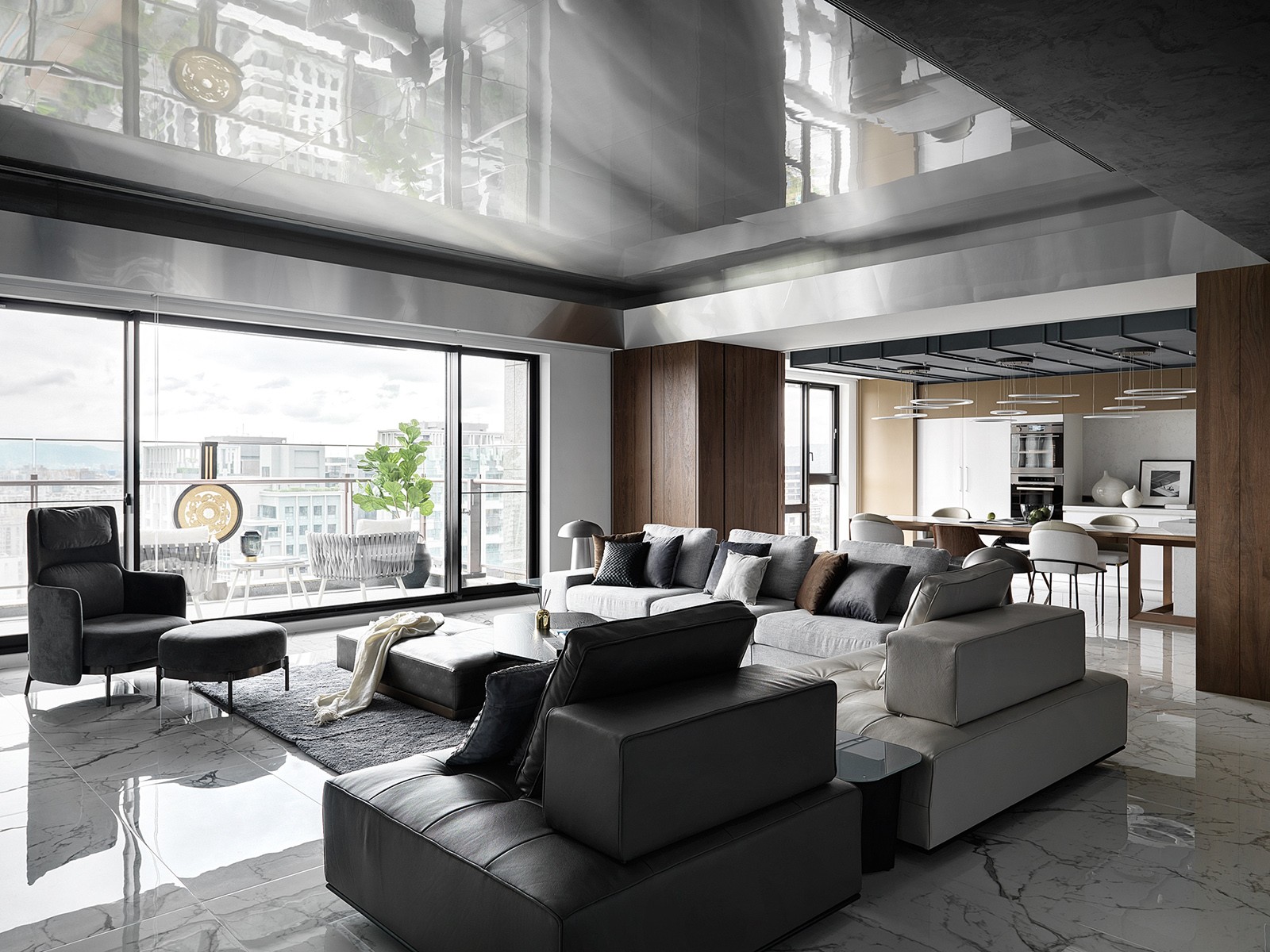 怀生国际设计打造 330m²现代高级灰大平层-9