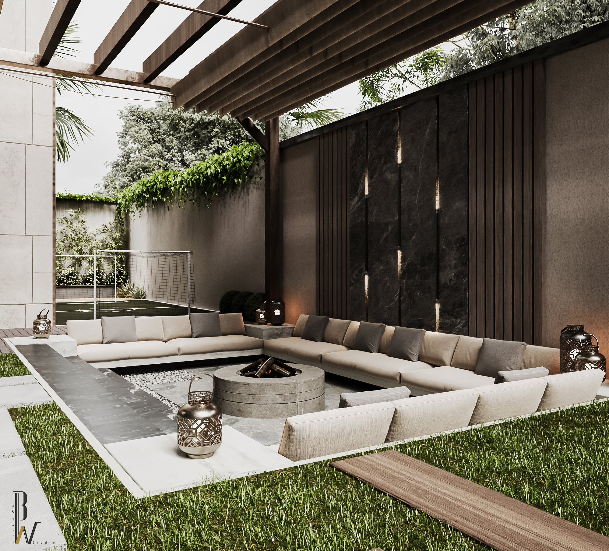 别墅景观丨阿曼丨Black N White-19