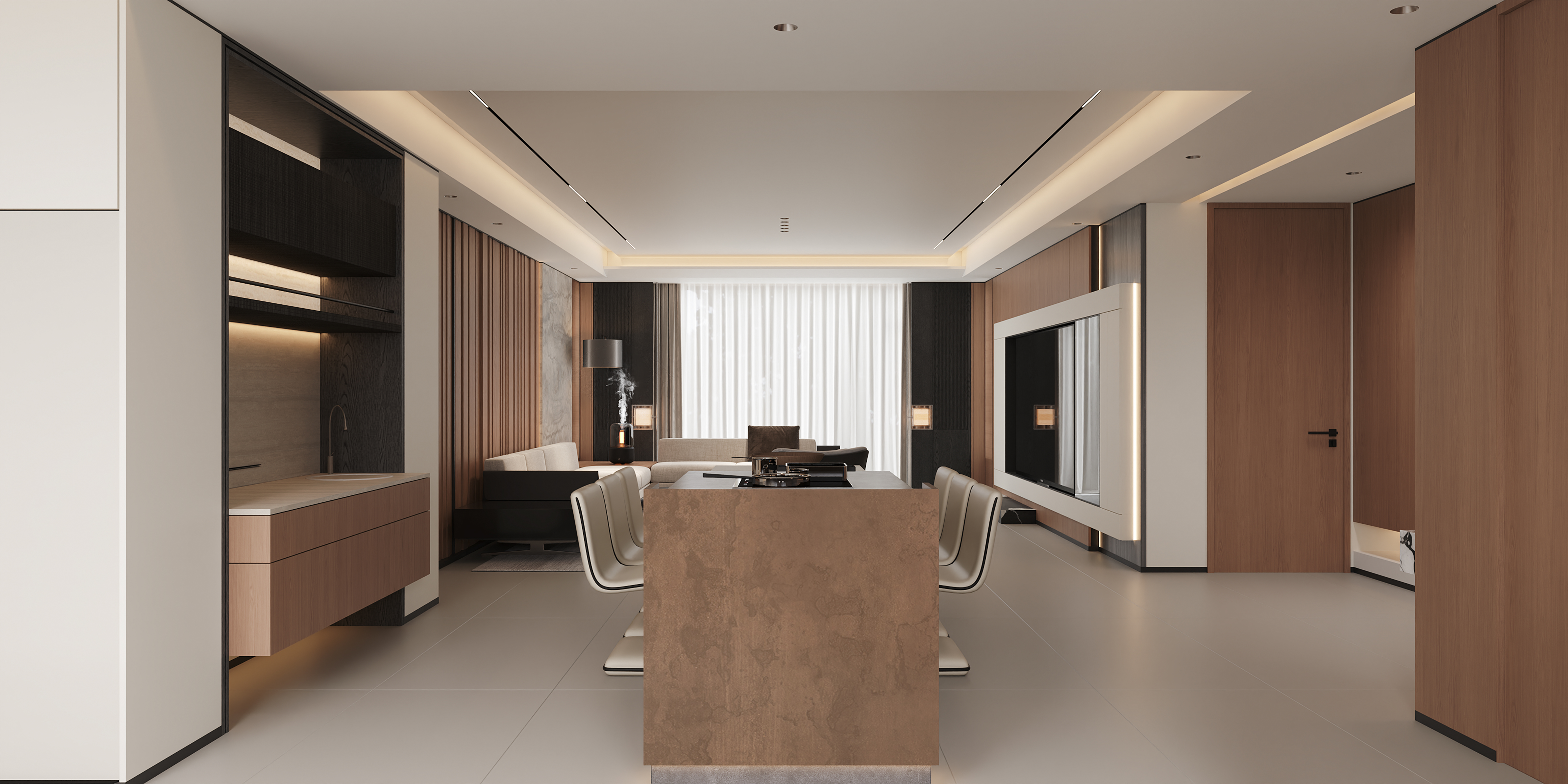沈阳 荣华府242㎡   现代简约风效果表现-7