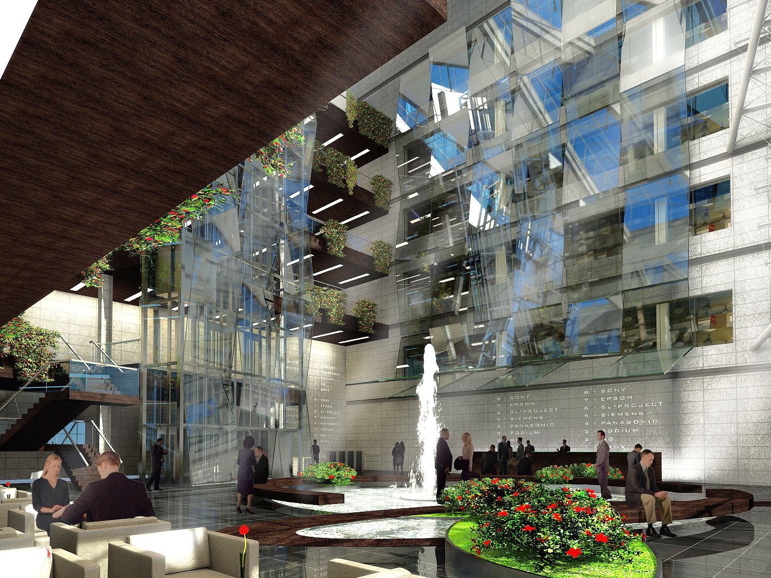 The interiors of the office center Red rose Alexandra Fedorova-2