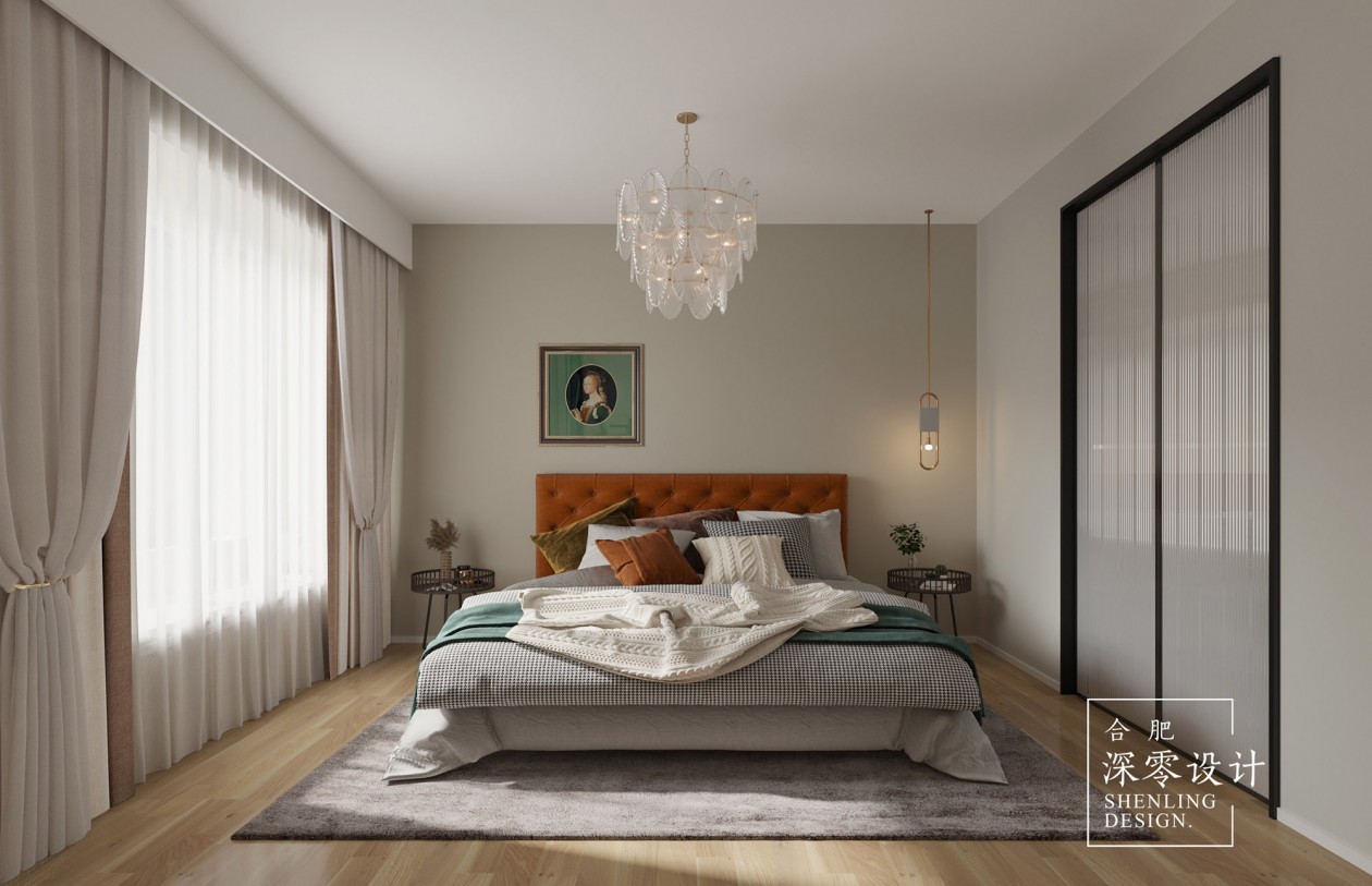 合肥深零设计新作 | 110㎡现代复古小家,墨绿色打造专属二人世界-40