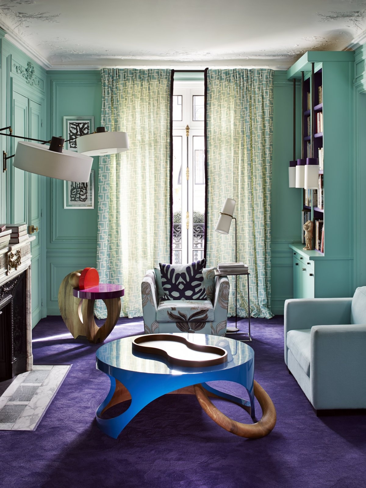 色彩主义设计师 Géraldine Prieur 奥斯曼风格的家丨法国巴黎丨法国色彩主义设计师兼家具设计师 Geraldine Prieur-5