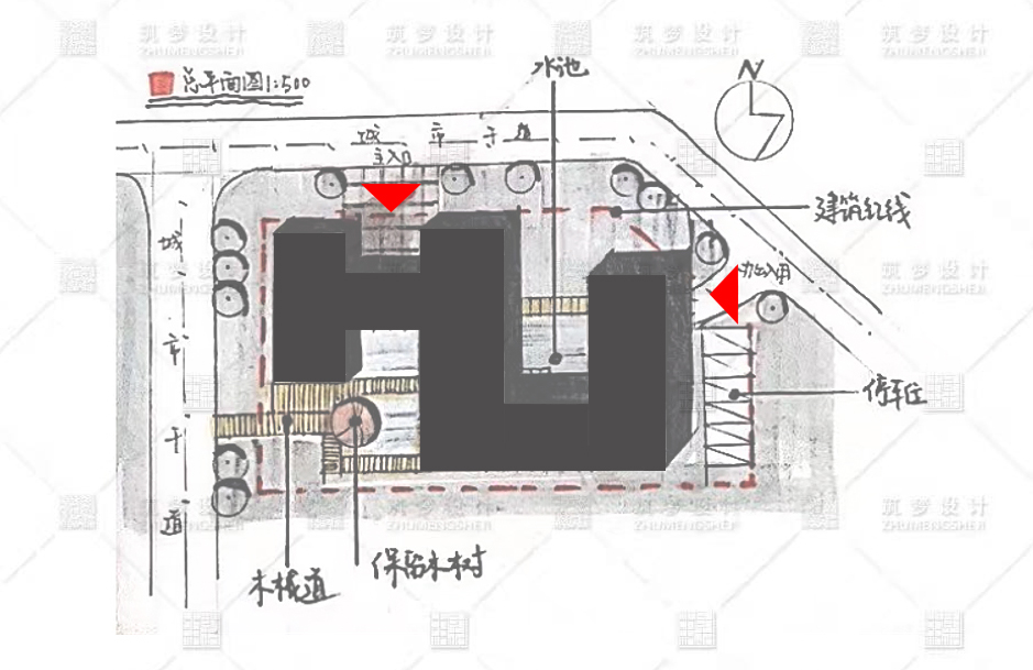 【快题复原】中国矿业大学2022年建筑学高分快题高清详解！-10