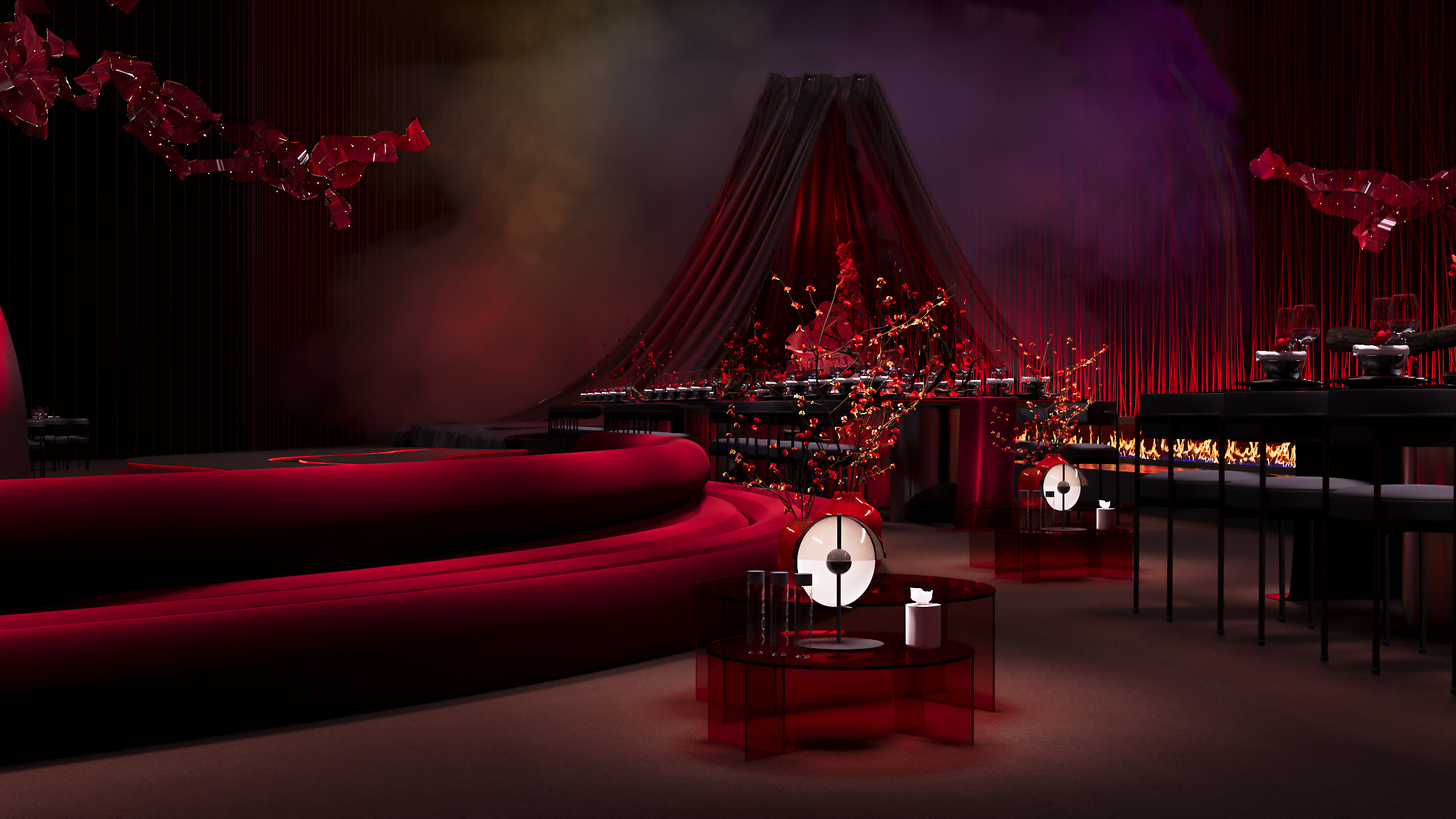 Red Light Wedding hall Design-7