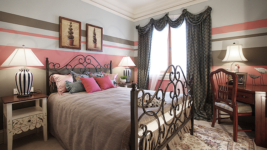 法式简约家装别墅样板房-2-19