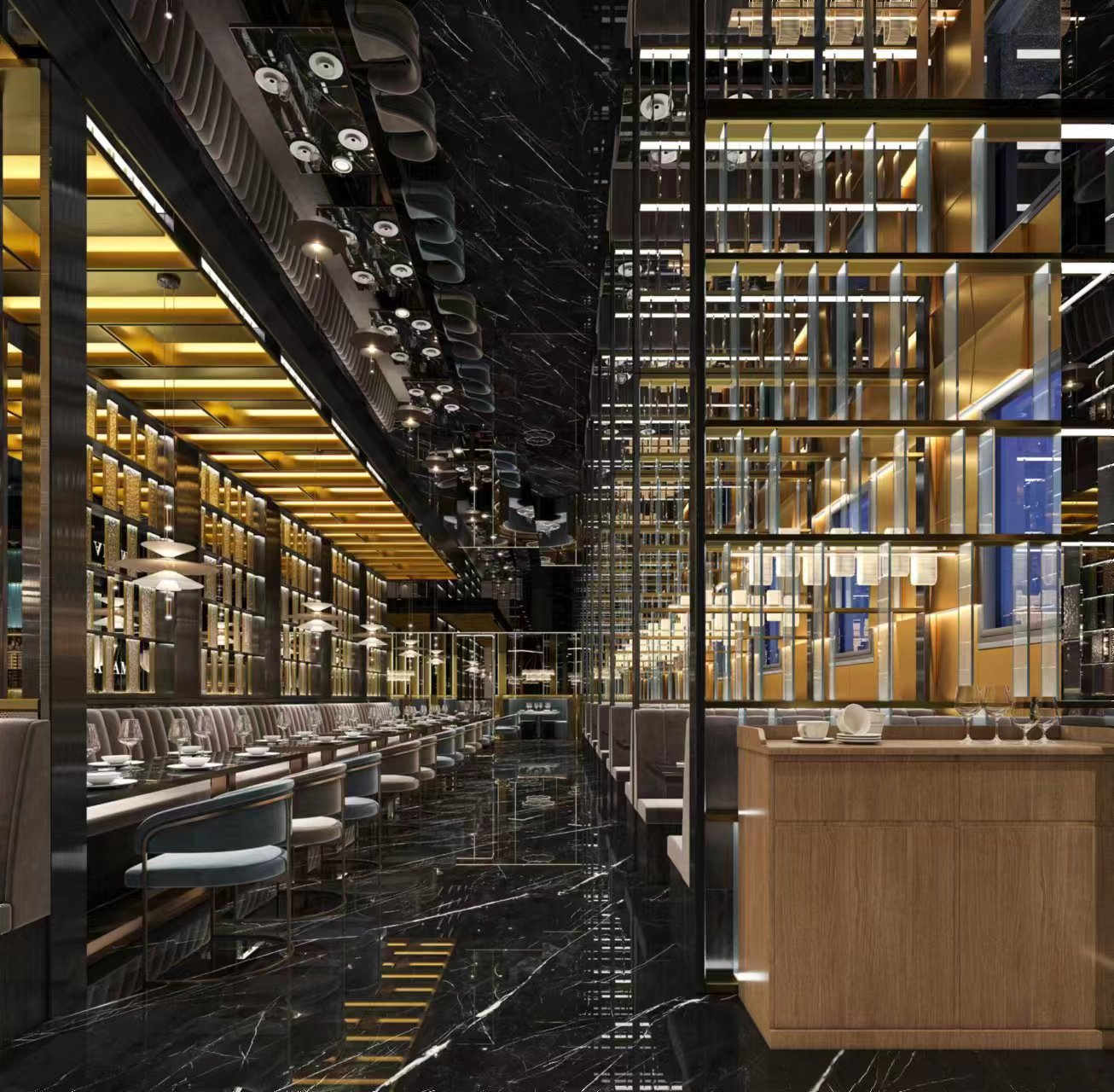 工装 | 轻奢 | 餐饮店-1