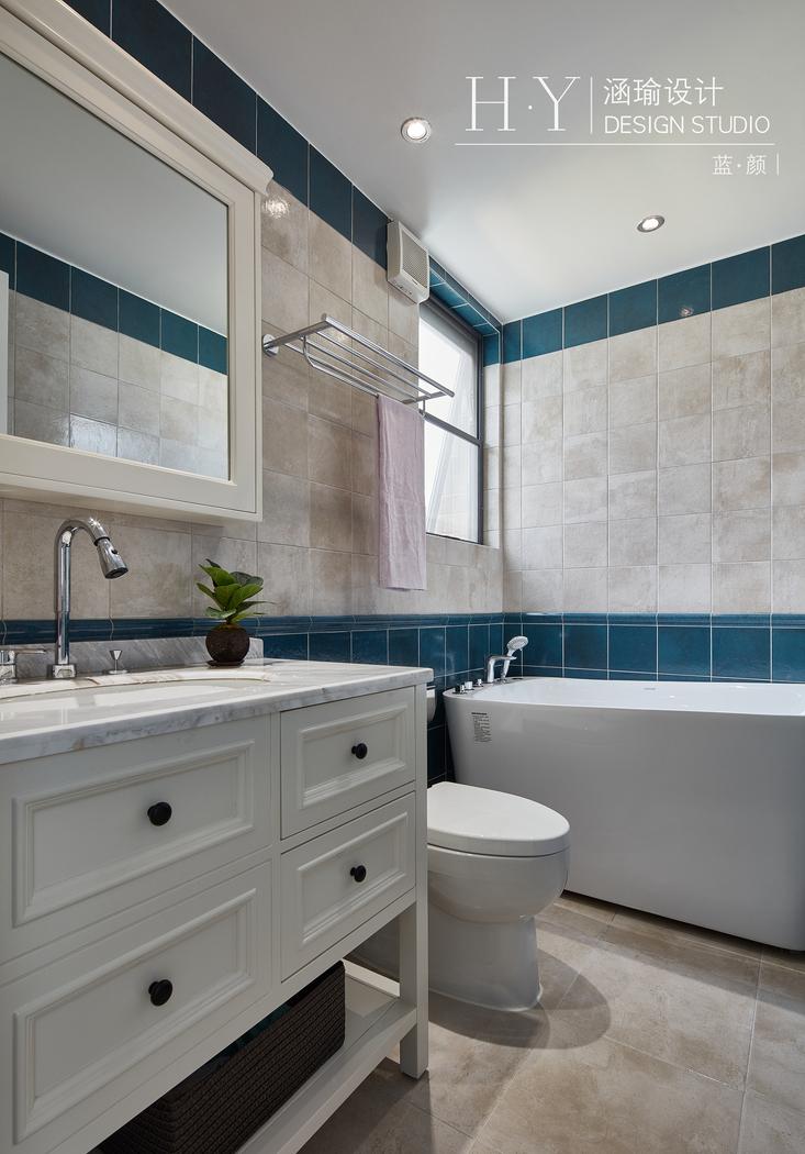 涵瑜设计丨平层书香独韵,盛世蓝颜-48