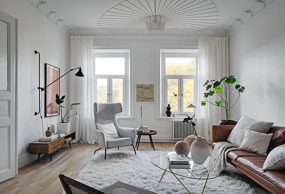 哥德堡优雅绿陶公寓，温暖纹理与现代风格的完美融合-5