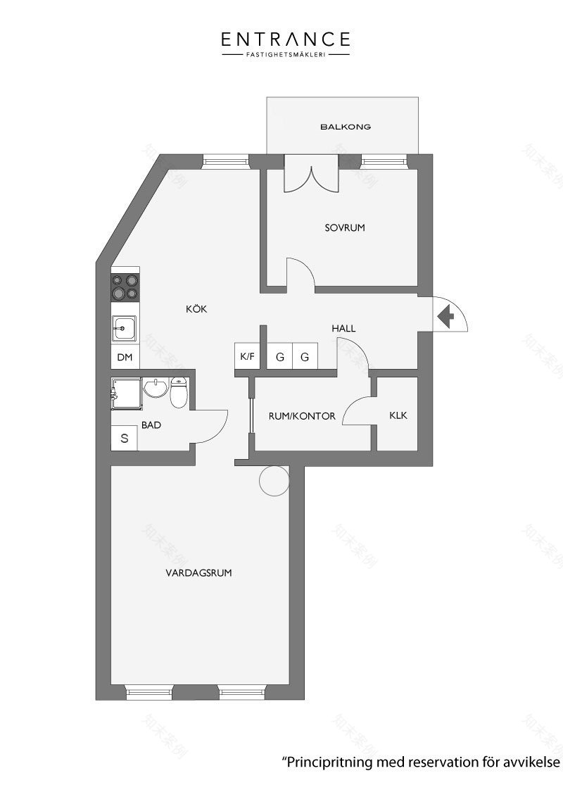 斯德哥尔摩 73 平米全白客厅不锈钢厨房公寓-40