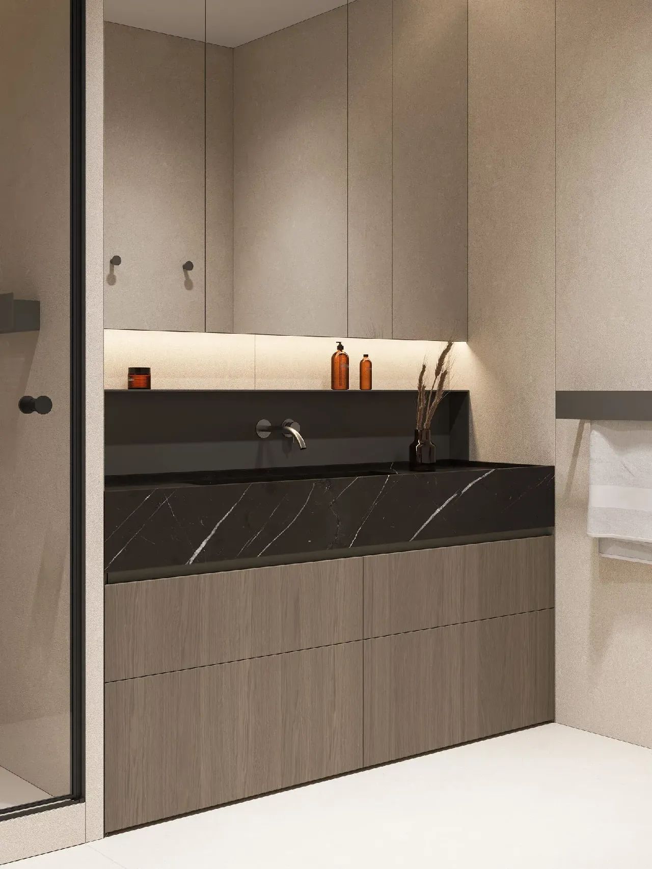 128㎡三居室室内设计-24