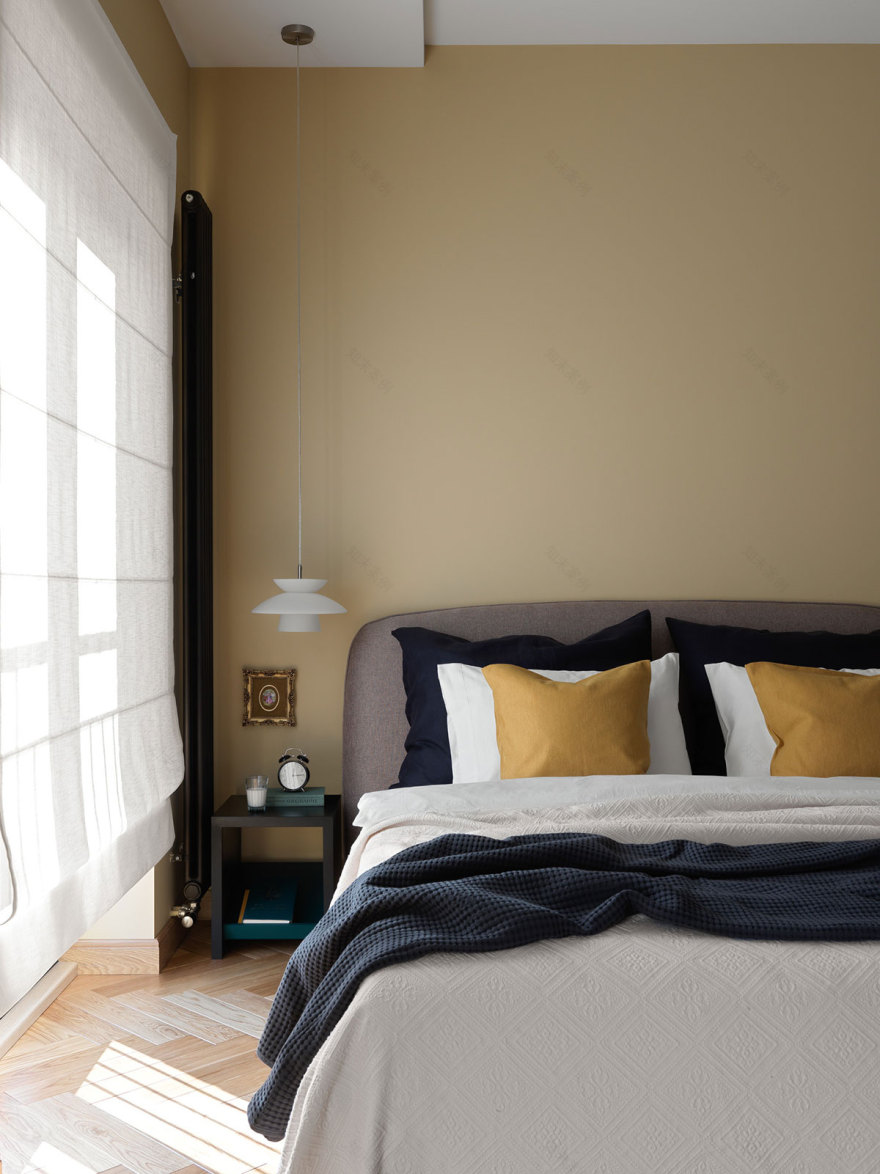 莫斯科 40㎡小户型公寓 | 开放空间与温馨黄色调的完美结合-3