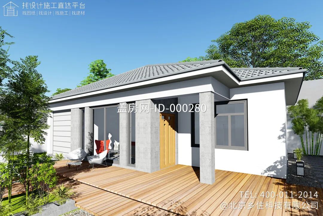 【设计师案例】土建参考造价37万，面宽15.8m×进深15.8m山西太原一层现代别墅-33