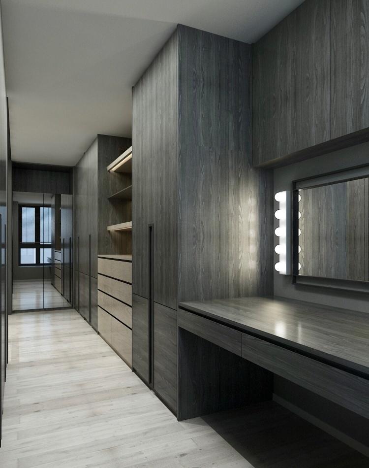 融合南北对流与女性力量的黑灰色系家居设计-48