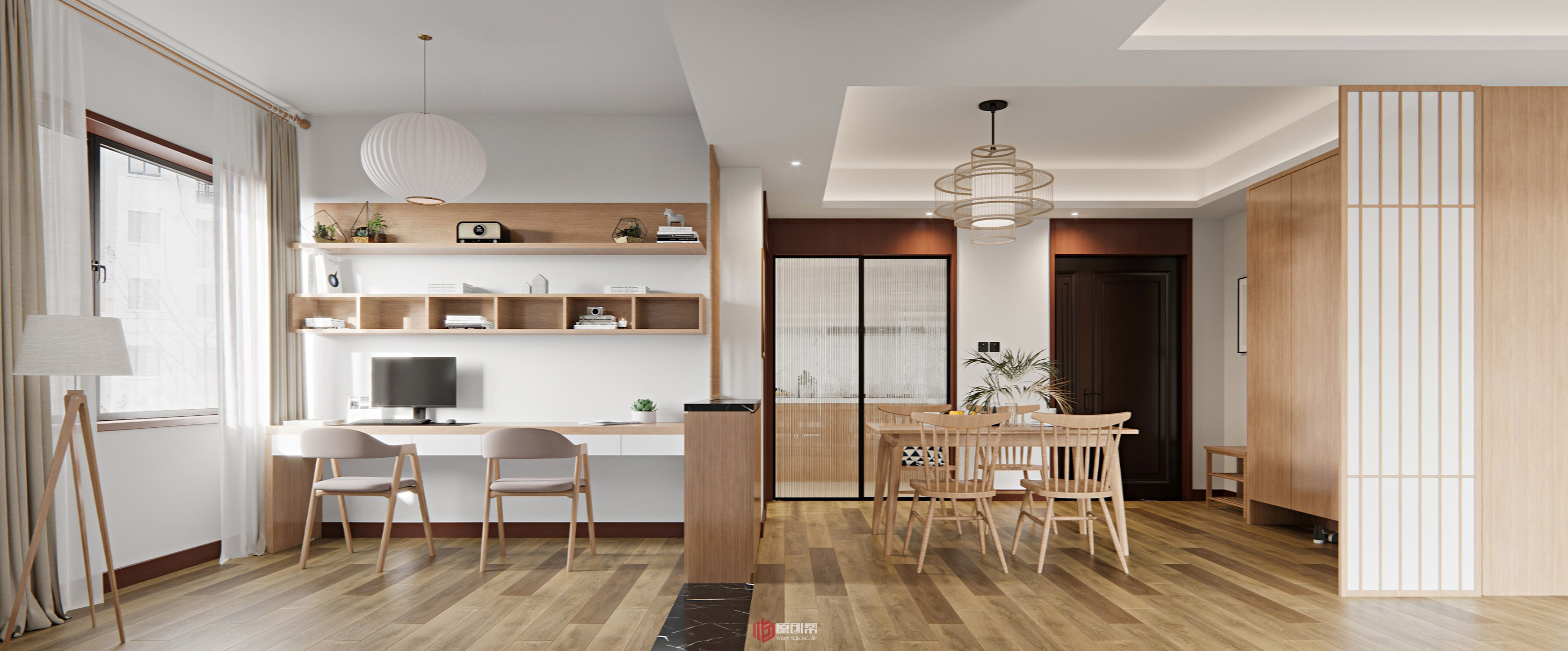 现代北欧客餐厅设计丨中国北京丨原创帮（设计帮）-7