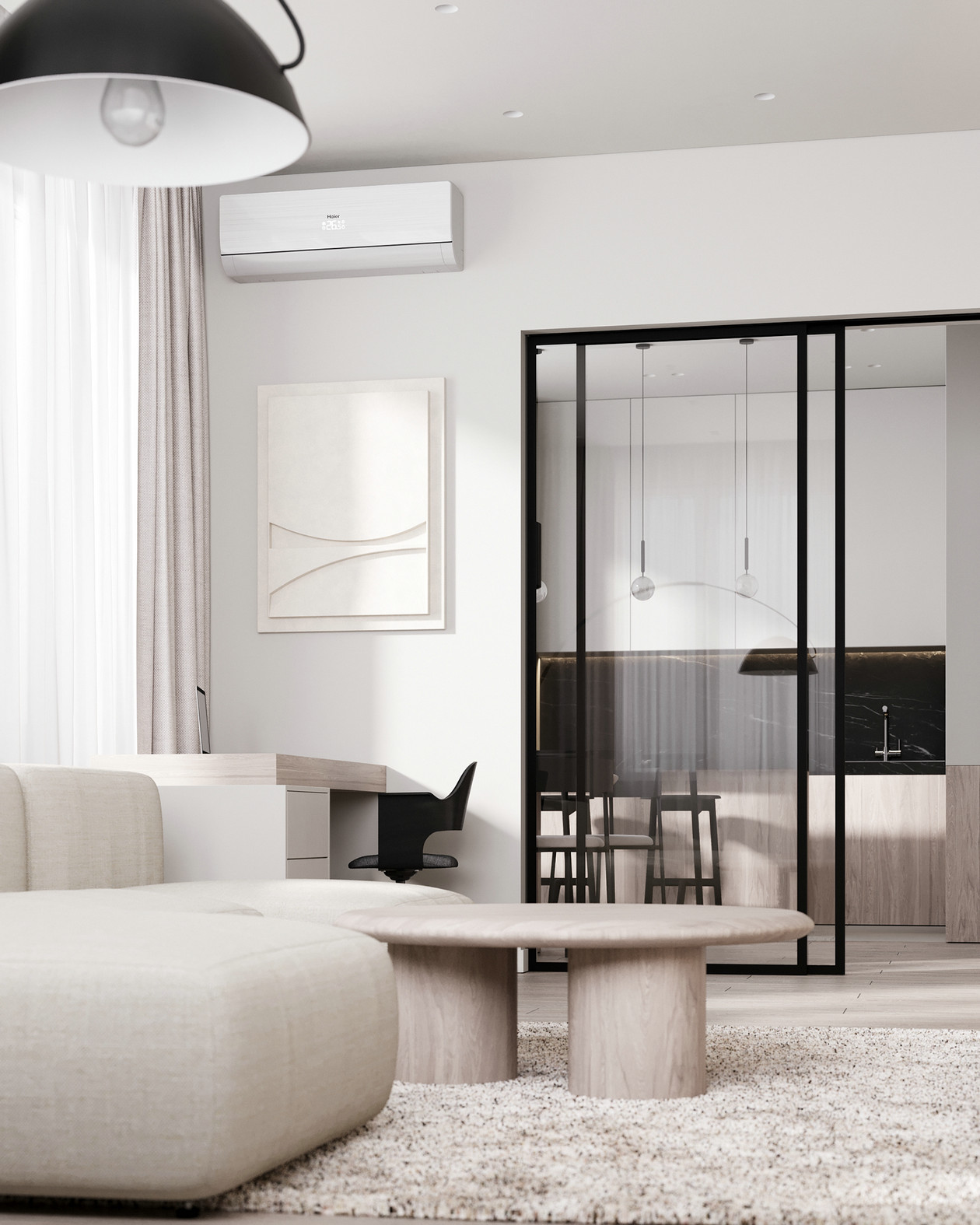 70㎡浅色系公寓设计-3