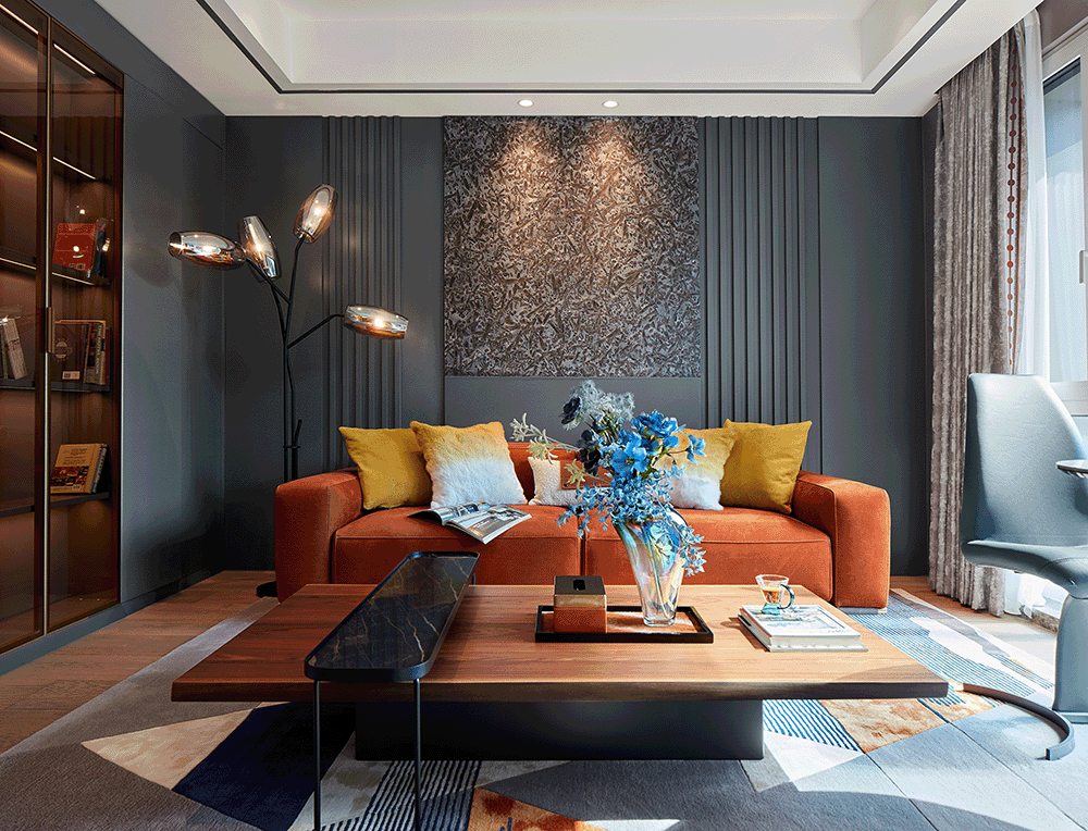 尚层实景|新中式下的对称美学  洞见1000㎡别墅的空间风骨-9