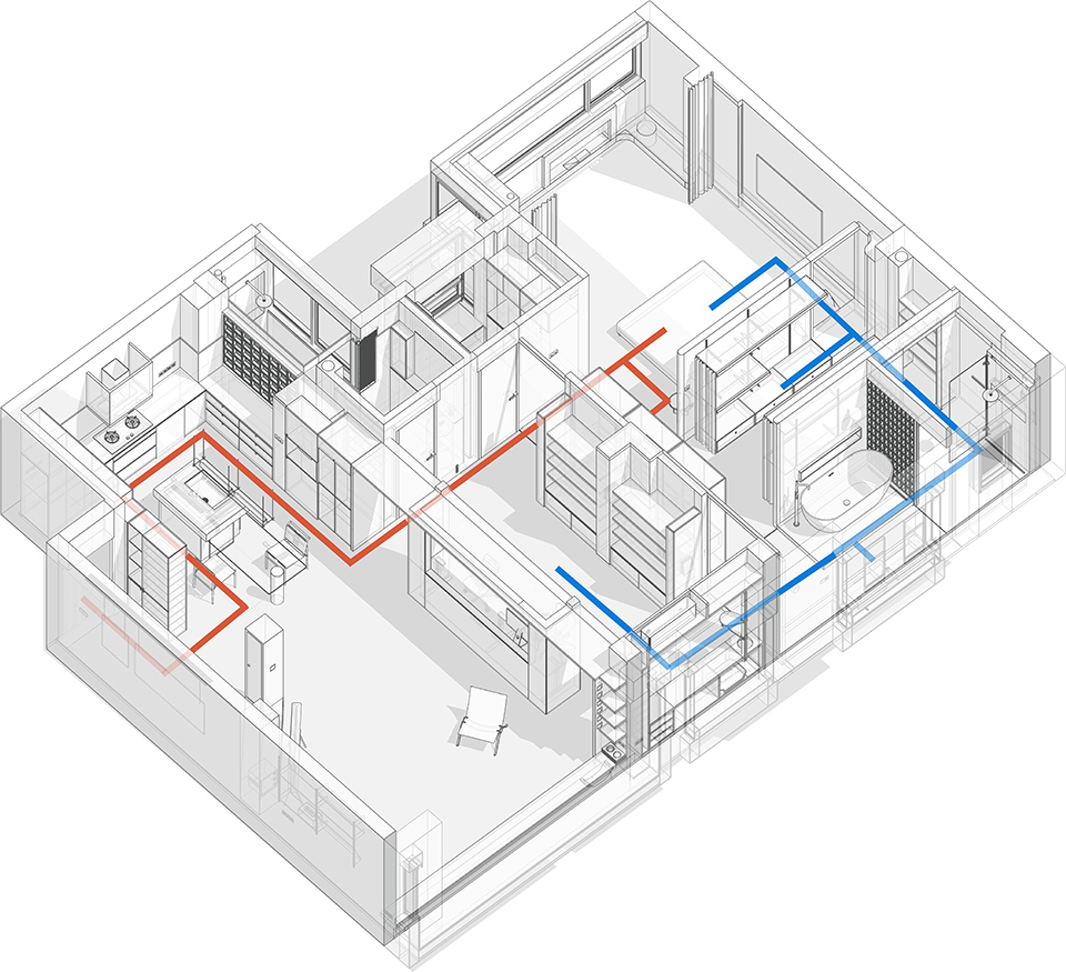 流动的日常:140㎡的双动线住宅丨中国深圳丨FUYUDI STUDIO-11