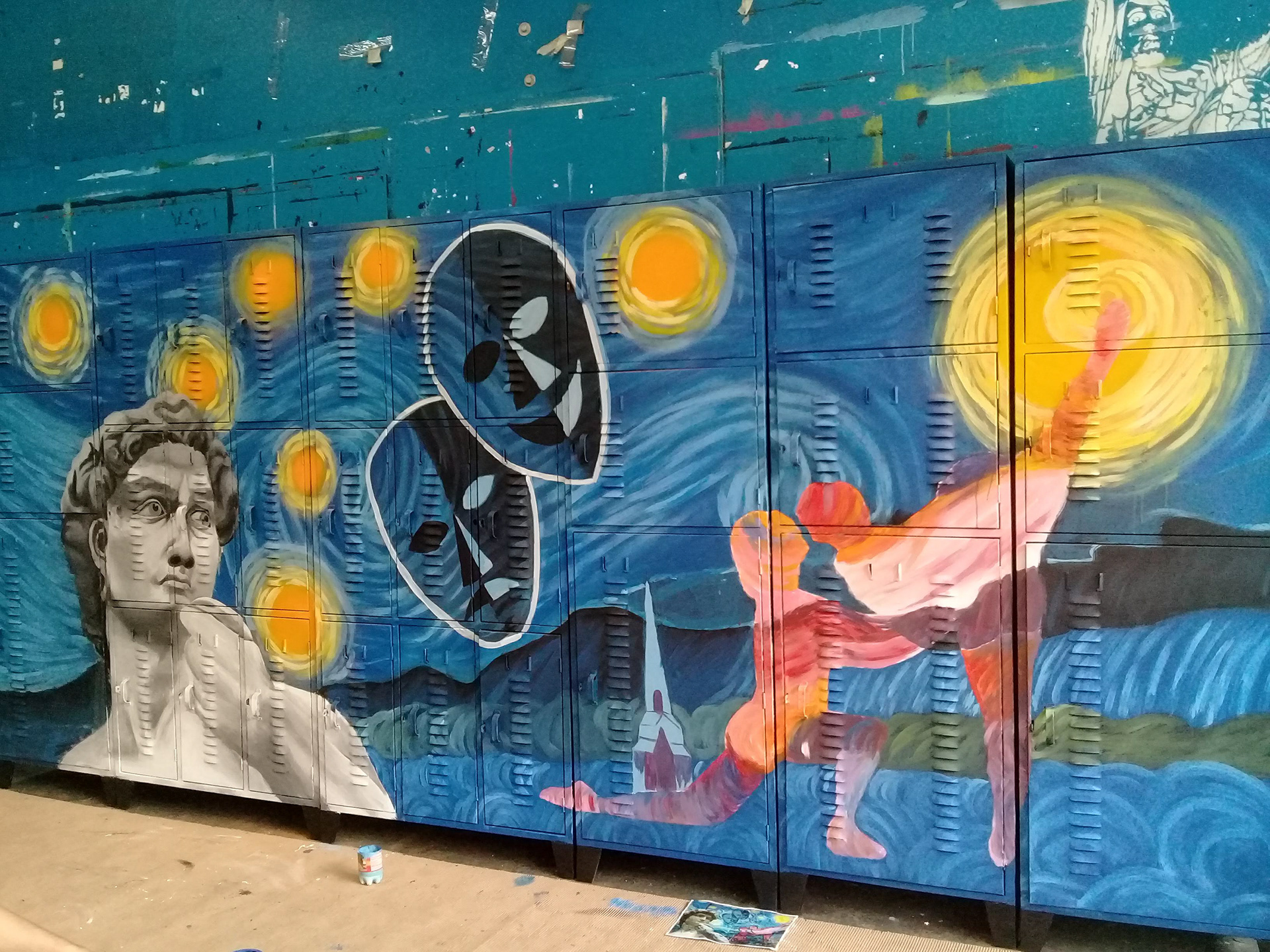 安蒂奥基亚大学艺术学院储物柜壁画设计与执行项目-16