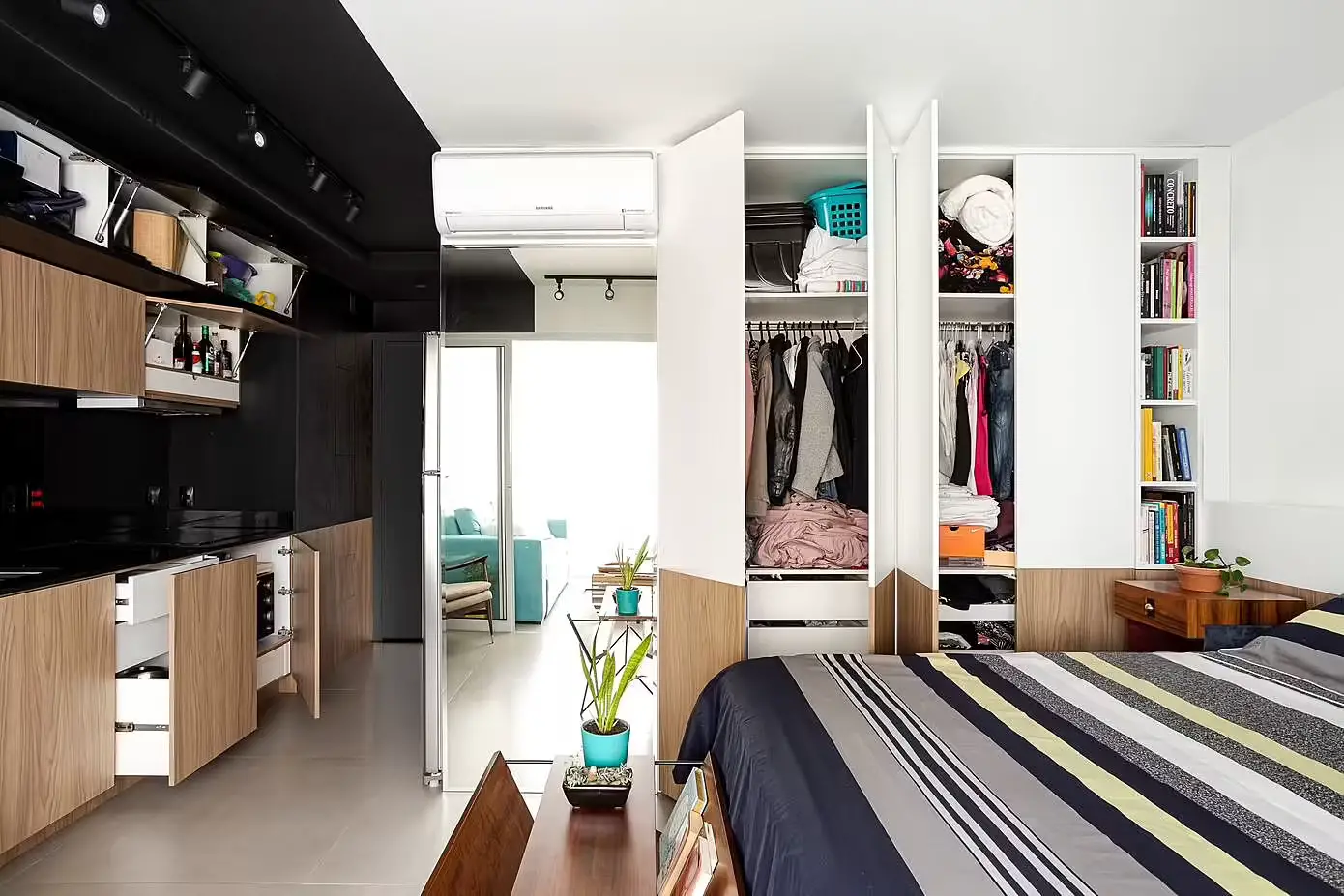 巴西 30m2 小户型改造，巧妙设计打造舒适一居室-6