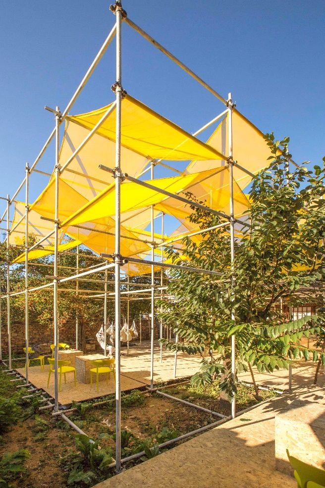 一星期 一万元 零废弃 | 脚手架建起的乡村艺廊-67