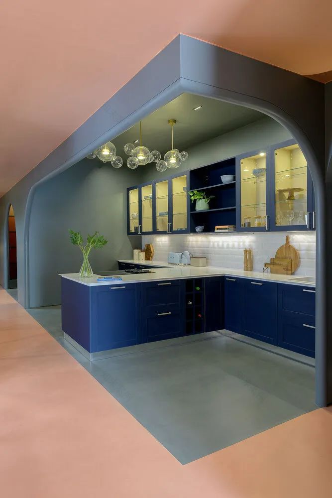 粉蓝设计梦幻色彩空间·模块化厨房和衣柜体验中心-17