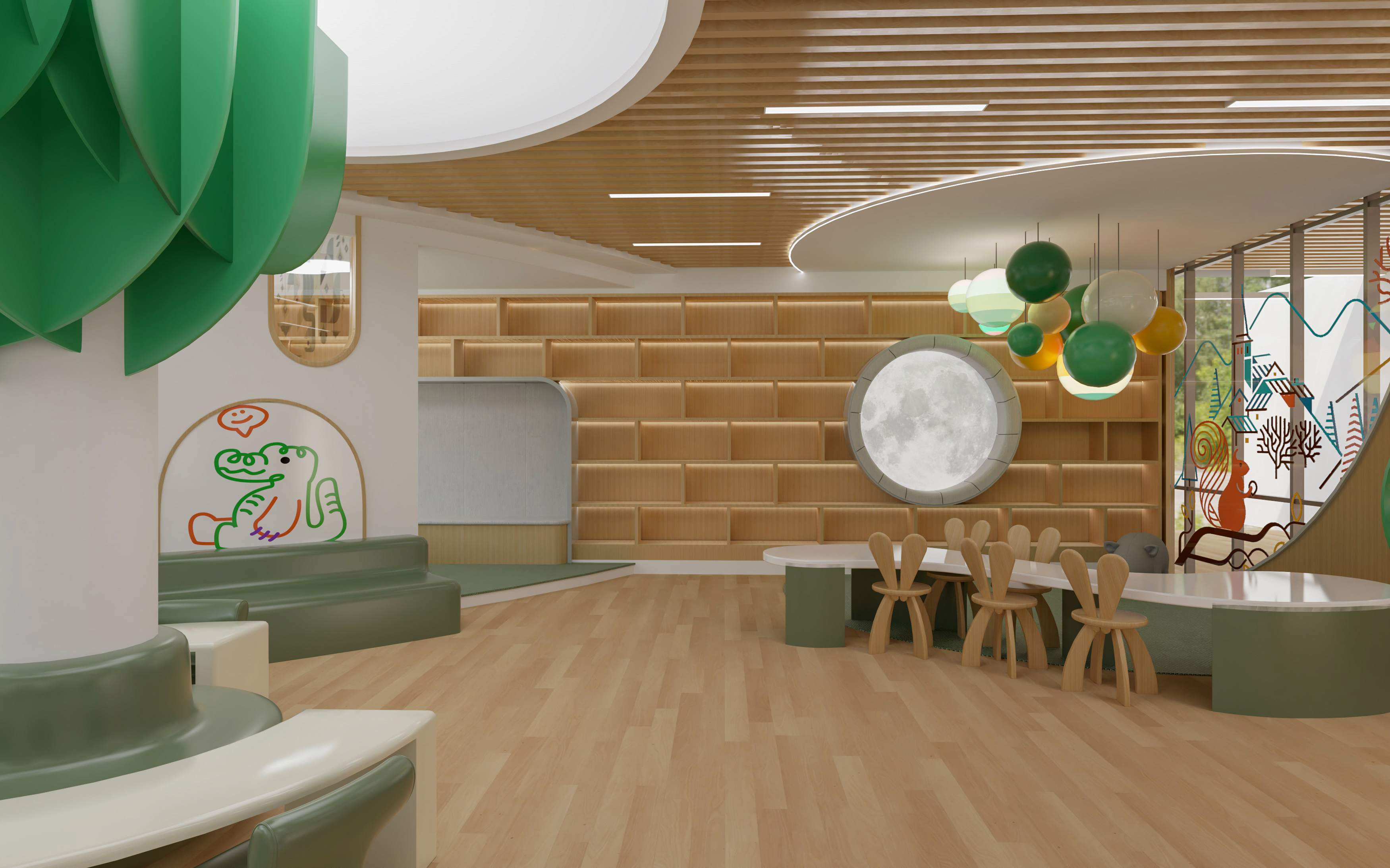 社区儿童活动室设计：流动的童趣容器-10