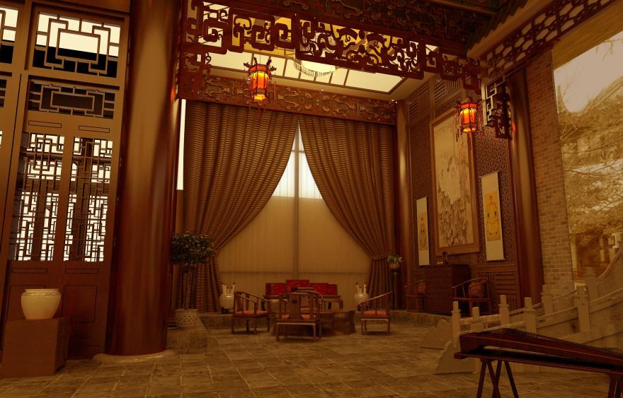 廊坊汉唐金足旗舰店——中式奢华空间-14