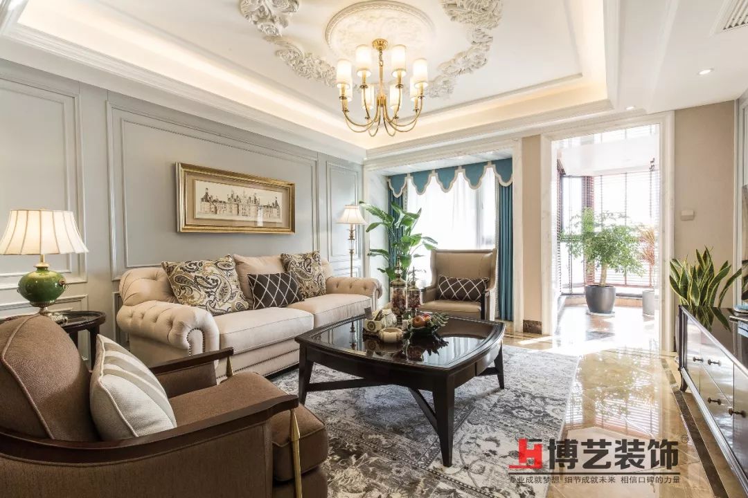 万达华府 140㎡美式轻奢家居，精致优雅的“绮梦”-9