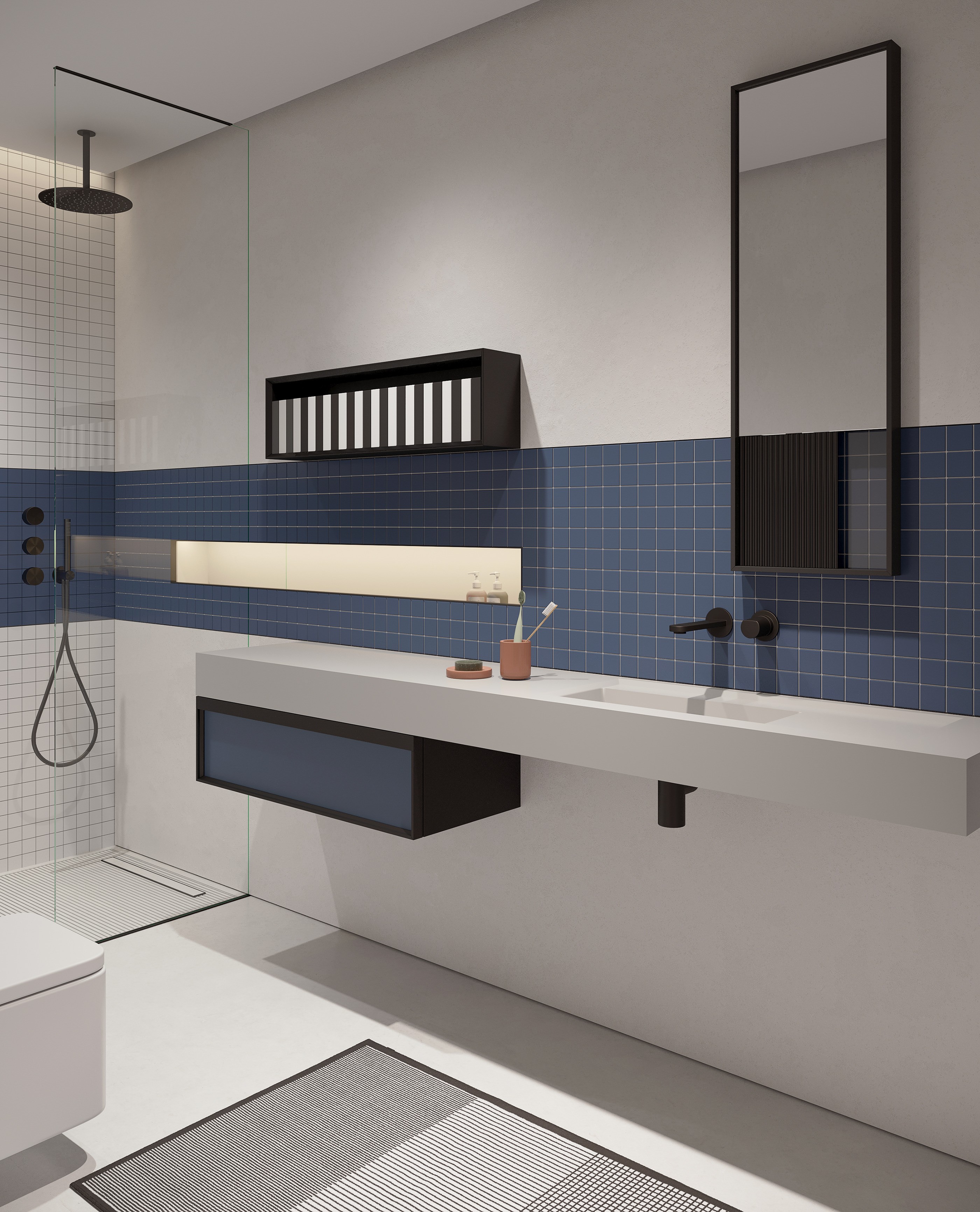 100平 简约一层住宅设计！-12