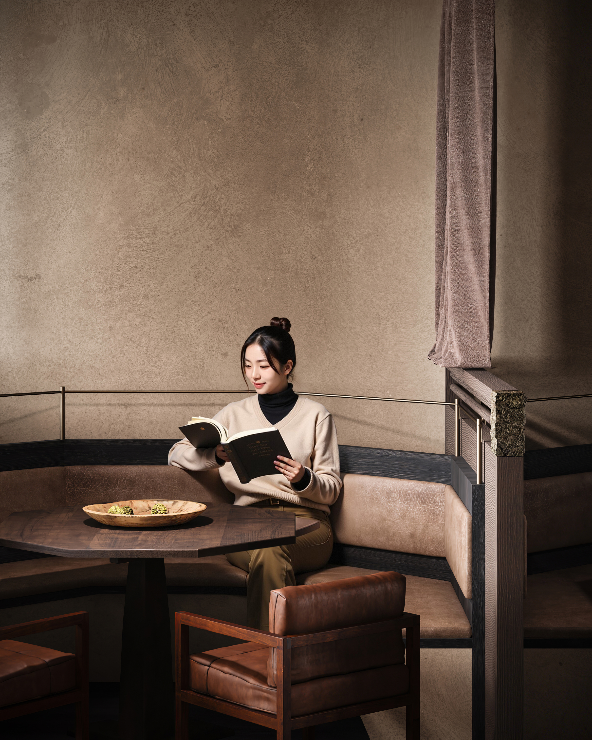 「时光味觉档案馆」—— 复古餐厅效果图-11