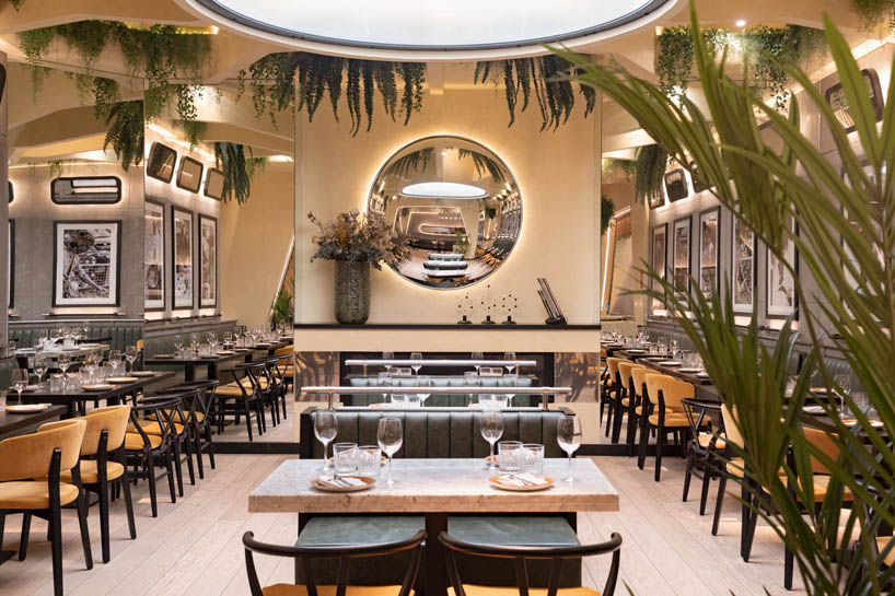 Madrid's Claroscuro Restaurant |  A Brutalist Oasis of Mirrors and Marbles-0