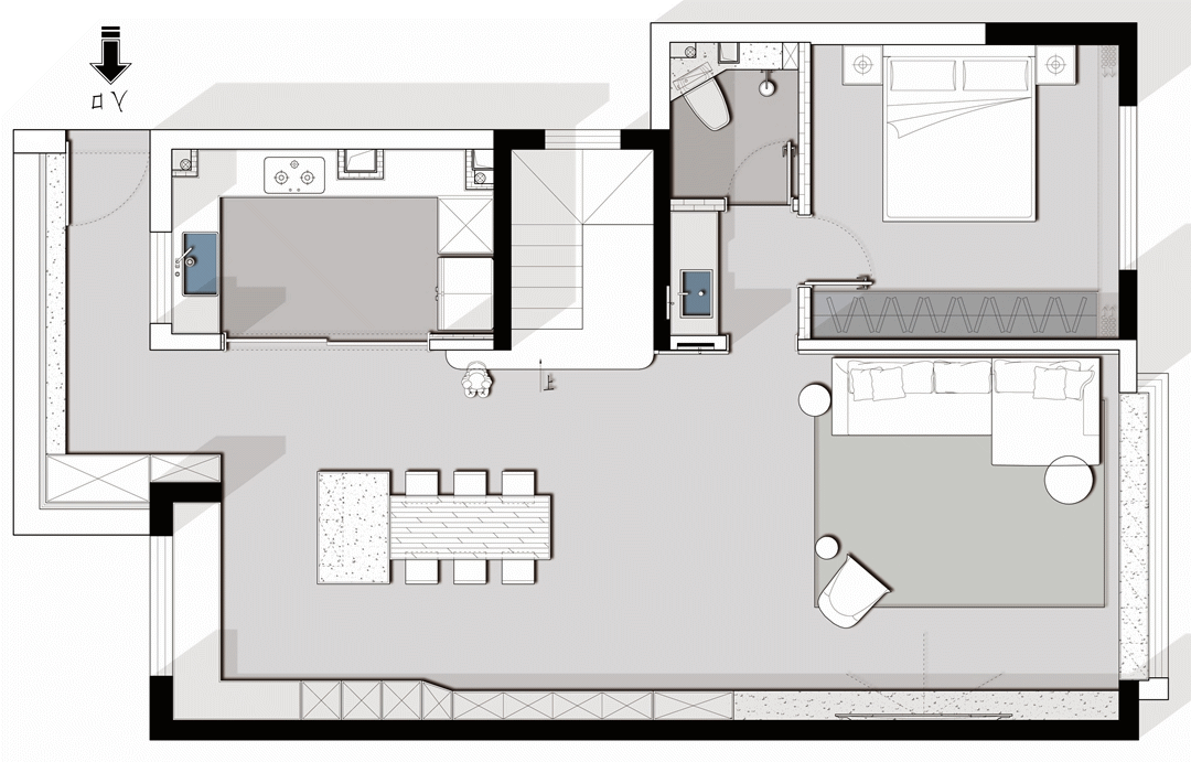 曲江大城雍宸上叠现代简约别墅设计丨青马别墅设计-66