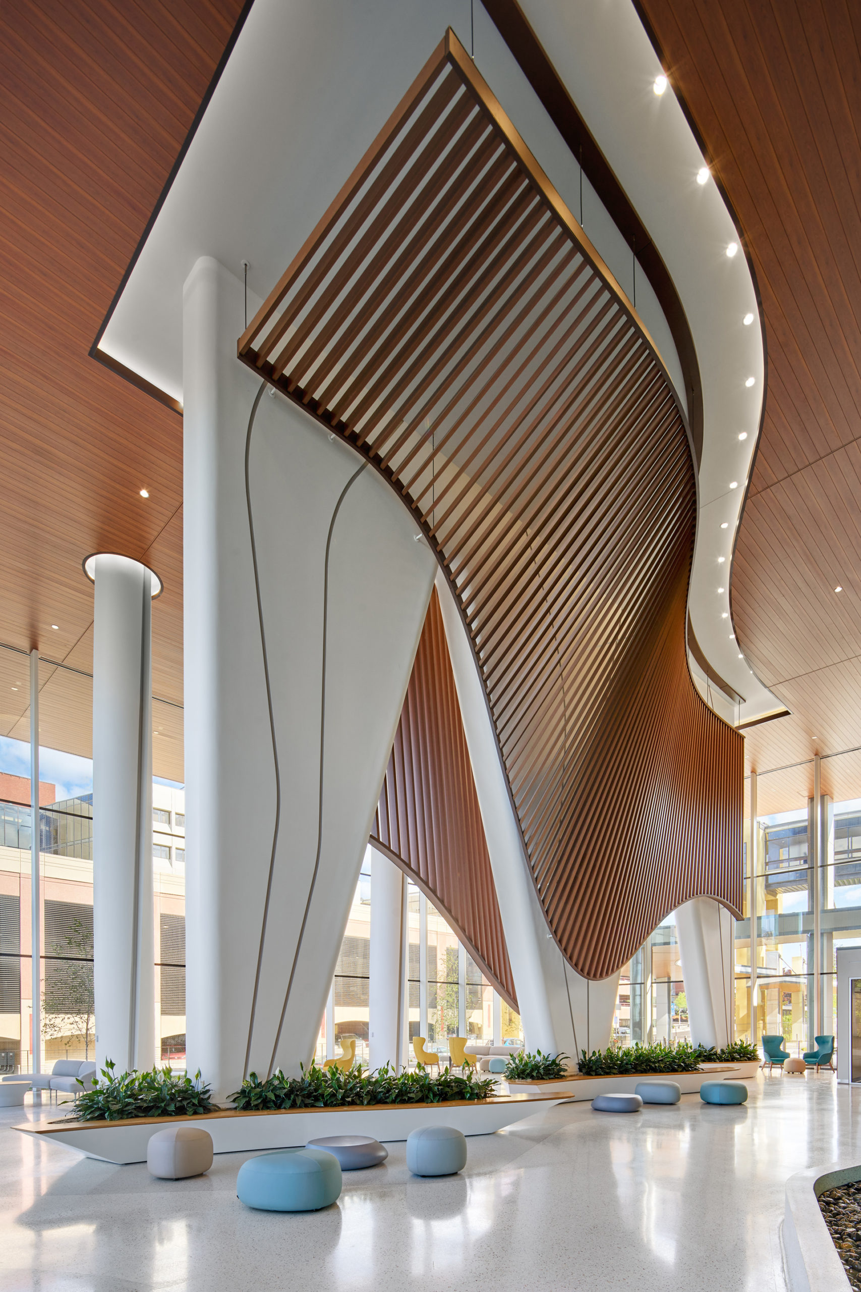 CUSTOM INTERIOR TRELLISES @ ESSENTIA HEALTH - ST. MARY’S MEDICAL CENTER | Eventscape-0